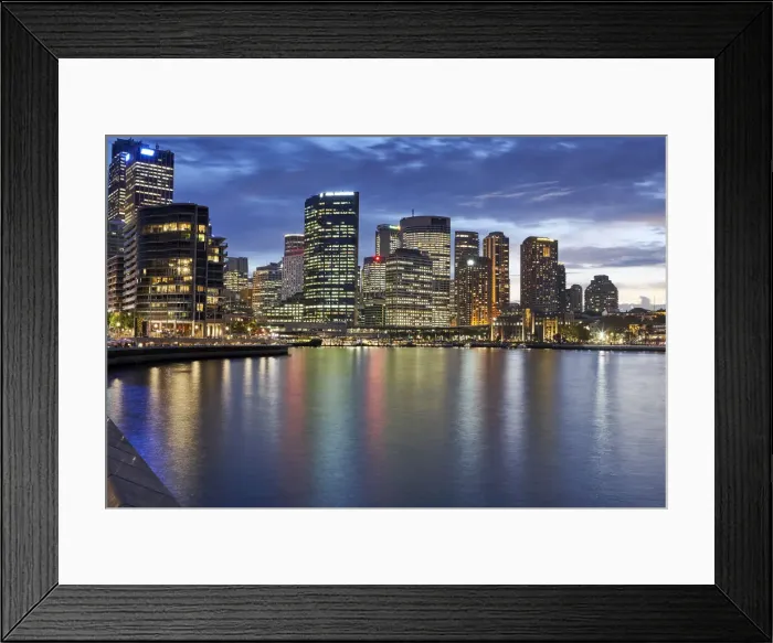 Framed Print : Offices and skyscrapers in downtown Sydney