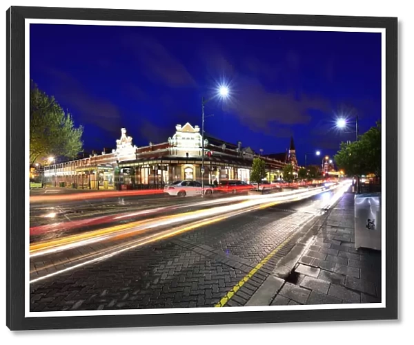 Fremantle Town and South Terrace at night, Perth, Australia