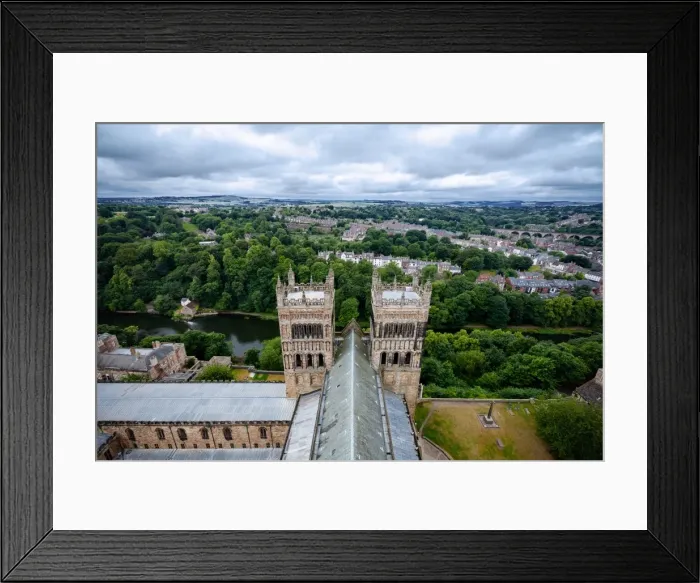 Framed Print : View of Durham and River Wear From Durham Cathedral, North East England, United Kingdom