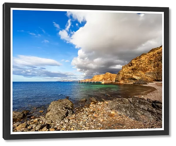 View of the Jetty and Rugged Coastline of Second Valley, Fleurieu Peninsula, South Australia