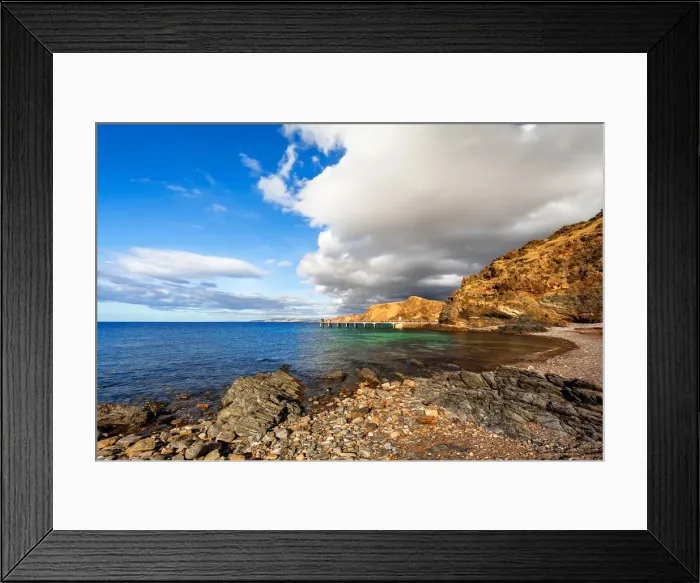 Framed Print : View of the Jetty and Rugged Coastline of Second Valley, Fleurieu Peninsula, South Australia Framed Print : View of the Jetty and Rugged Coastline of Second Valley, Fleurieu Peninsula, South Australia