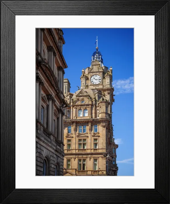 Framed Print : The Clock Tower of the Balmoral, Edinburgh, Scotland, United Kingdom