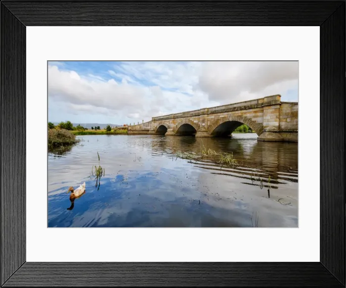 Framed Print : View of Ross Bridge, Ross, Central Tasmania, Australia