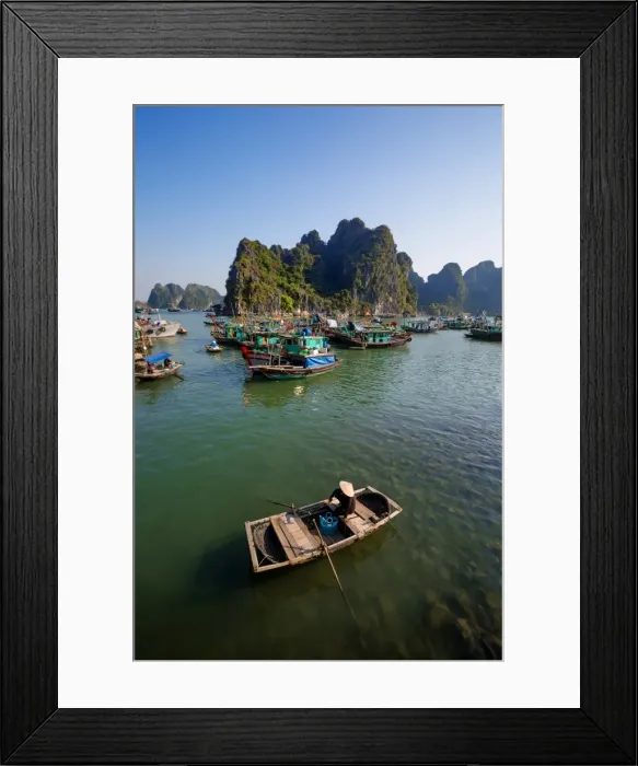 Framed Print : View of Ha Long Bay, Quang Ninh Province, Vietnam