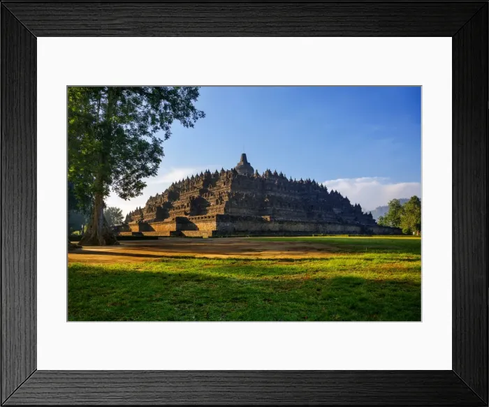 Framed Print : Morning Light at Borobudur, Magelang, Central Java, Indonesia
