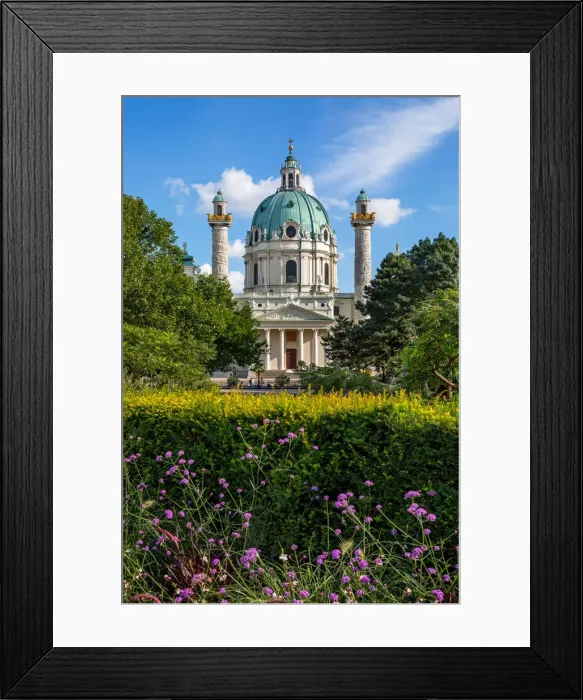 Framed Print : View of Karlskirche (St. Charless Church), Vienna, Austria
