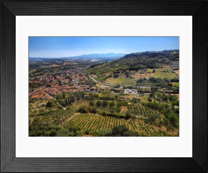 Framed Print : Aerial View of Tuscany Region in Central Italy Framed Print : Aerial View of Tuscany Region in Central Italy