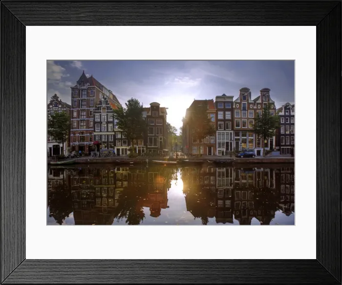 Framed Print : Morning View of the Amsterdam Canals, North Holland, Netherlands Framed Print : Morning View of the Amsterdam Canals, North Holland, Netherlands