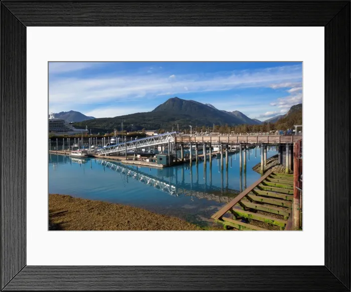Framed Print : Port and Wharf of Skagway, Alaska, United States of America, North America