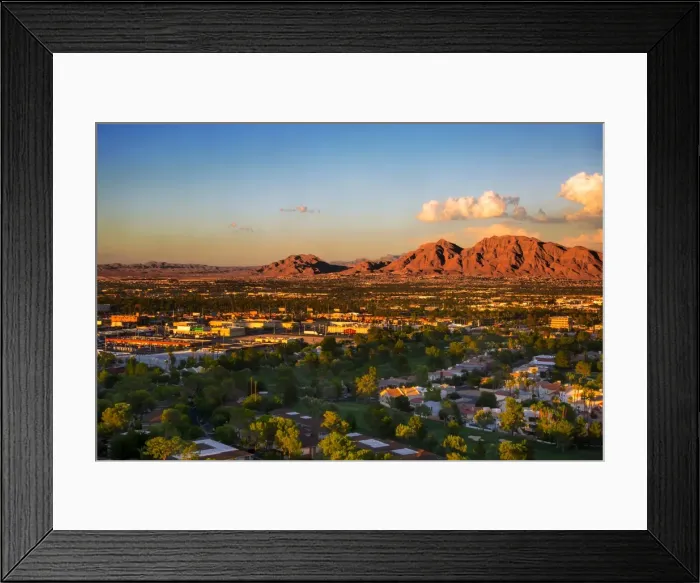 Framed Print : Surrounding Mountains at Las Vegas, Nevada, United States of America