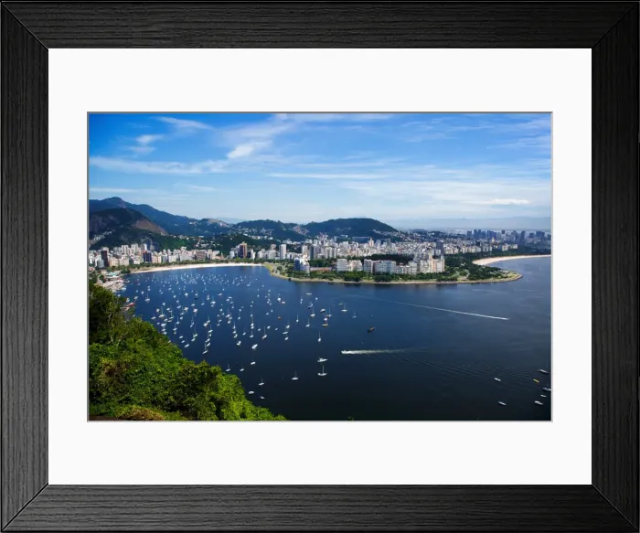 Framed Print : Aerial View of the City of Rio de Janeiro From Sugarloaf Mountain, Brazil, South America Framed Print : Aerial View of the City of Rio de Janeiro From Sugarloaf Mountain, Brazil, South America