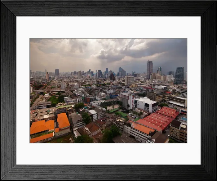 Framed Print : View of Bangkok City and the Surroundings, Thailand