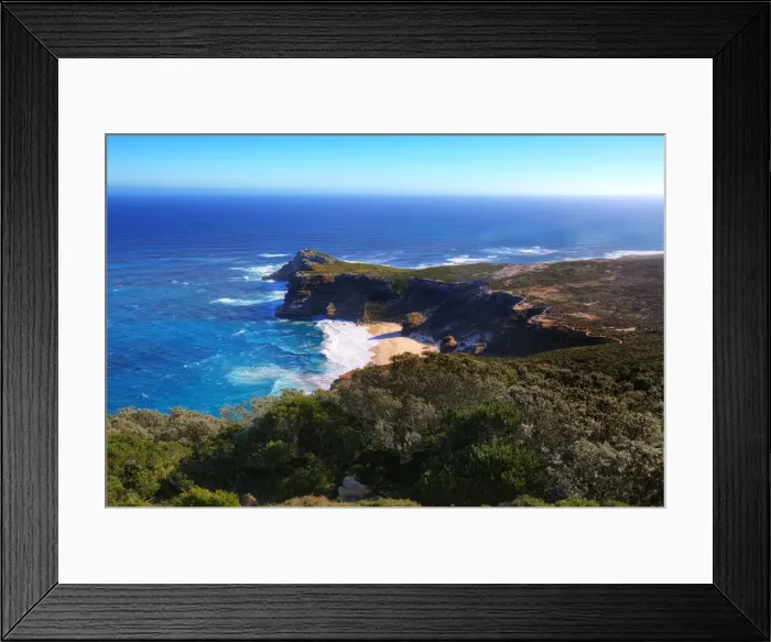 Framed Print : View of the Cape of Good Hope From the Coastal Cliffs Above Cape Point Overlooking Dias Beach, Cape Peninsula, South Africa Framed Print : View of the Cape of Good Hope From the Coastal Cliffs Above Cape Point Overlooking Dias Beach, Cape Peninsula, South Africa