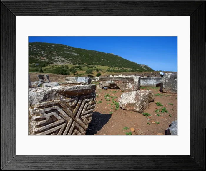 Framed Print : The Ruins of Stone Carving in Ancient Ephesus, Selcuk, Izmir Province, Ionia, Turkey Framed Print : The Ruins of Stone Carving in Ancient Ephesus, Selcuk, Izmir Province, Ionia, Turkey