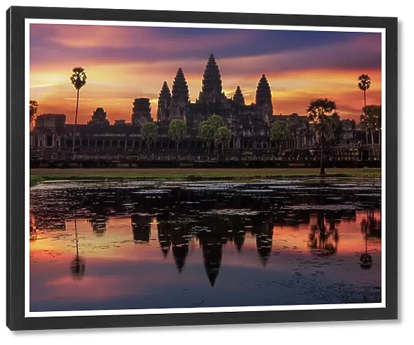 Sunrise with Angkor Wat, Siem Reap, Cambodia