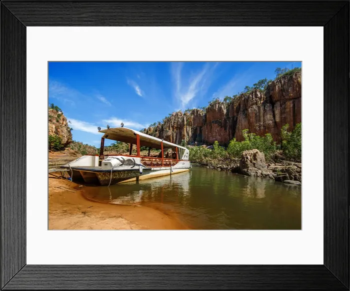 Framed Print : Sightseeing Boat at Katherine Gorge, Nitmiluk National Park, Northern Territory, Australia