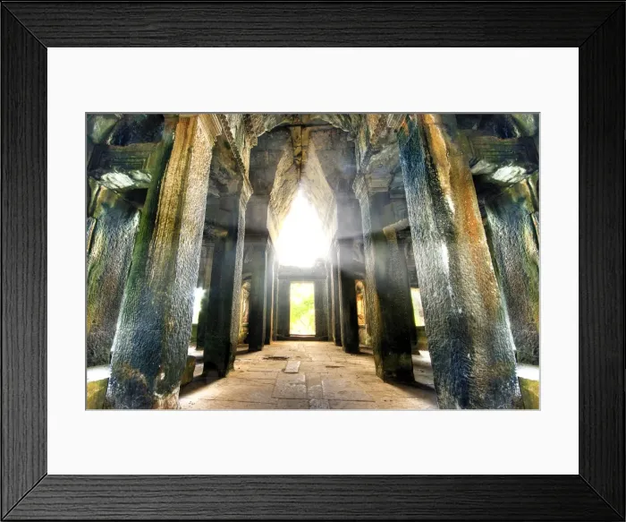 Framed Print : Light Shining Through the Openings Into the Interior of Angkor Wat, Siem Reap, Cambodia Framed Print : Light Shining Through the Openings Into the Interior of Angkor Wat, Siem Reap, Cambodia