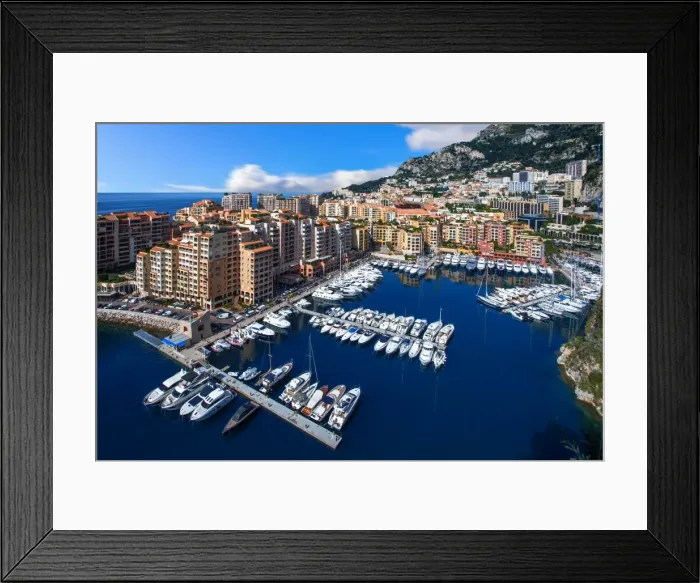 Framed Print : View of Fontvieille and the New Harbour, Monte Carlo, Monaco, Europe Framed Print : View of Fontvieille and the New Harbour, Monte Carlo, Monaco, Europe