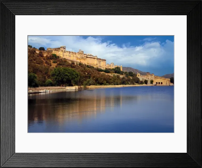 Framed Print : View of Amber Palace (Amber Fort) and Maota Lake, Jaipur, Rajasthan, India Framed Print : View of Amber Palace (Amber Fort) and Maota Lake, Jaipur, Rajasthan, India