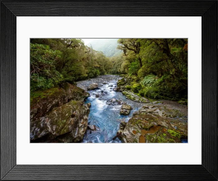 Framed Print : The Chasm in Fiordland National Park and Milford Sound Area in the Fiordland Region, Te Anau, South Island, New Zealand Framed Print : The Chasm in Fiordland National Park and Milford Sound Area in the Fiordland Region, Te Anau, South Island, New Zealand