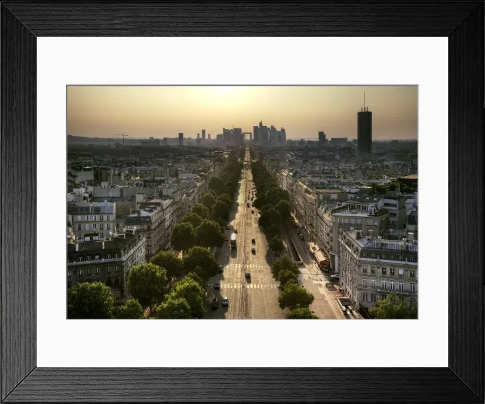Framed Print : View of Avenue de la Grande ArmA e And La DA fense, Paris, France