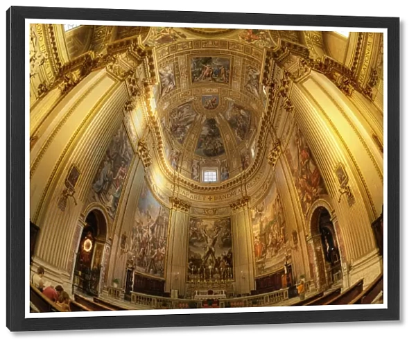 The Interior of Sant Andrea della Valle in the Rione of Sant Eustachio, Rome, Italy