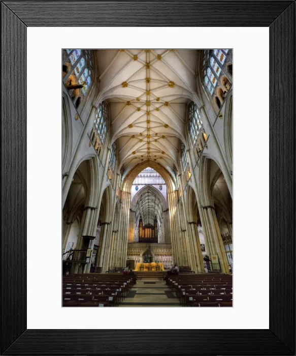 Framed Print : The Nave of York Minster, North Yorkshire, England, United Kingdom