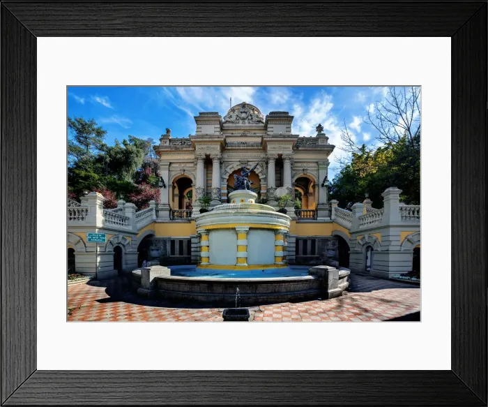 Framed Print : Neptune Terrace, Santa Lucia Hill, Santiago, Chile