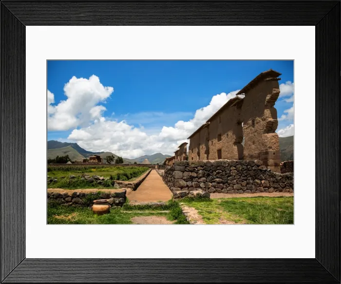 Framed Print : The Central Wall Of The Temple of Wiracocha, Raqchi, San Pedro District, Canchis Province, Cusco Region, Peru