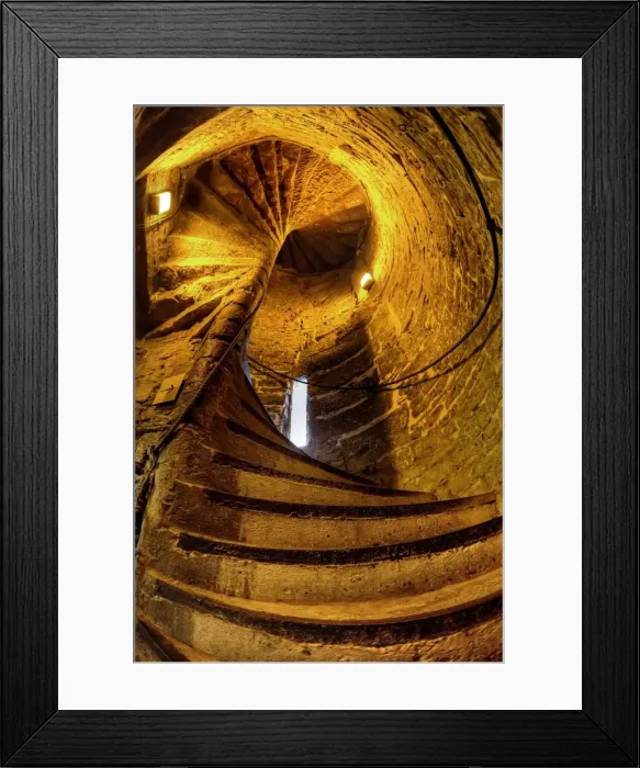 Framed Print : The Spiral Stairway of Ghent Belfry, Ghent, Belgium, Europe