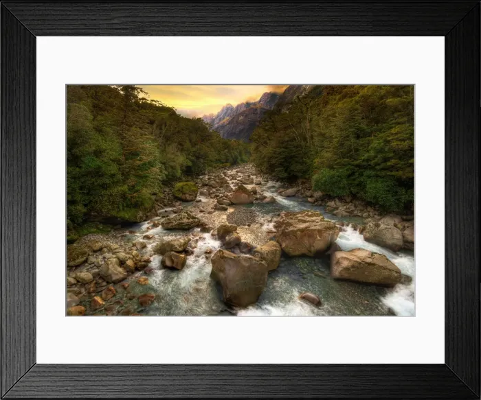 Framed Print : Tutoko Valley, Fiordland National Park, South Island, New Zealand Framed Print : Tutoko Valley, Fiordland National Park, South Island, New Zealand