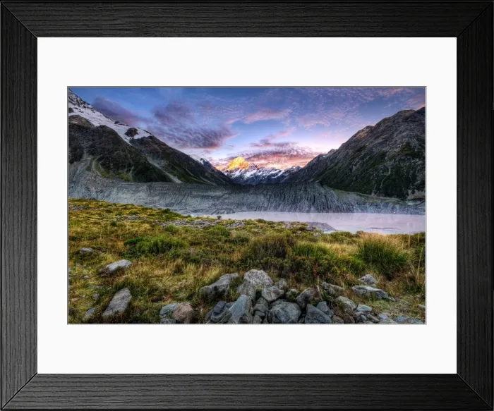Framed Print : Aoraki Mount Cook, MacKenzie, South Island, New Zealand