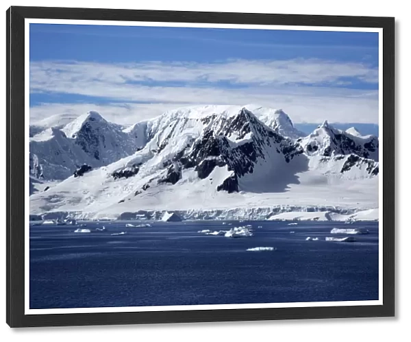 Mountain Range Along Danco Coast, West Coast Of The Antarctic Peninsula