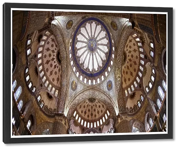 The Interior of the Blue Mosque (Sultan Ahmed Mosque), Istanbul, Turkey