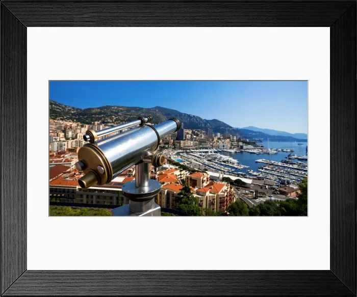 Framed Print : View of La Condamine and Monte Carlo, Monaco, Europe