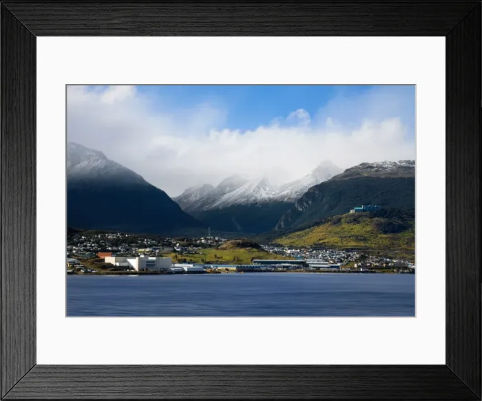 Framed Print : View of Ushuaia, Tierra del Fuego, Argentina Framed Print : View of Ushuaia, Tierra del Fuego, Argentina