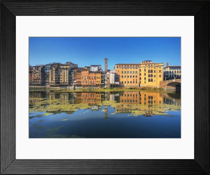 Framed Print : The Reflection of Arno, Florence, Italy Framed Print : The Reflection of Arno, Florence, Italy