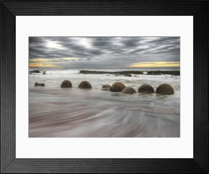 Framed Print : Moeraki Boulders, Koekohe Beach, New Zealand Framed Print : Moeraki Boulders, Koekohe Beach, New Zealand