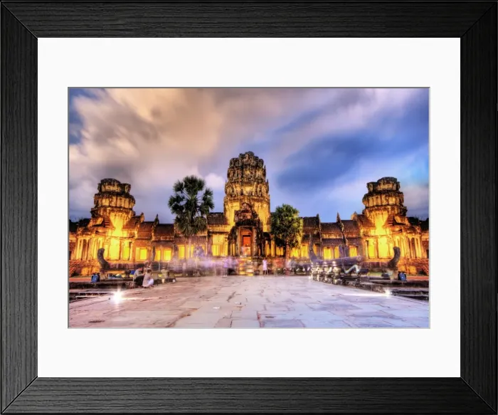 Framed Print : Angkor Wat Lights Up