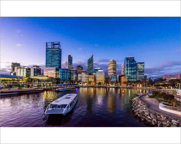 Elizabeth Quay Perth Central Business District centred on the landmark Swan Bells