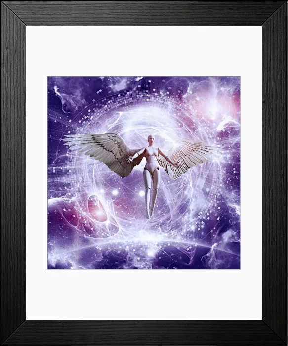 Framed Print : angel, angelic, ar, augmented reality, beauty, color image, computer graphic, concept Framed Print : angel, angelic, ar, augmented reality, beauty, color image, computer graphic, concept