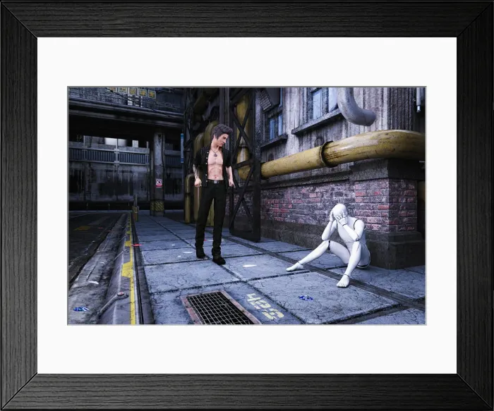 Framed Print : ai, ar, artificial intelligence, augmented reality, bonding, city, color image, computer graphic