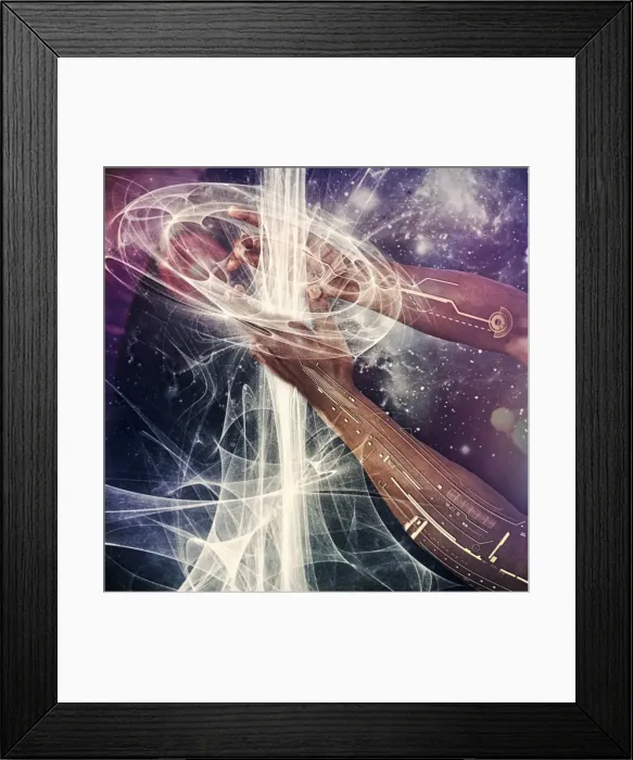 Framed Print : android, ar, arms outstretched, augmented reality, beaming, circle, close up, color image Framed Print : android, ar, arms outstretched, augmented reality, beaming, circle, close up, color image