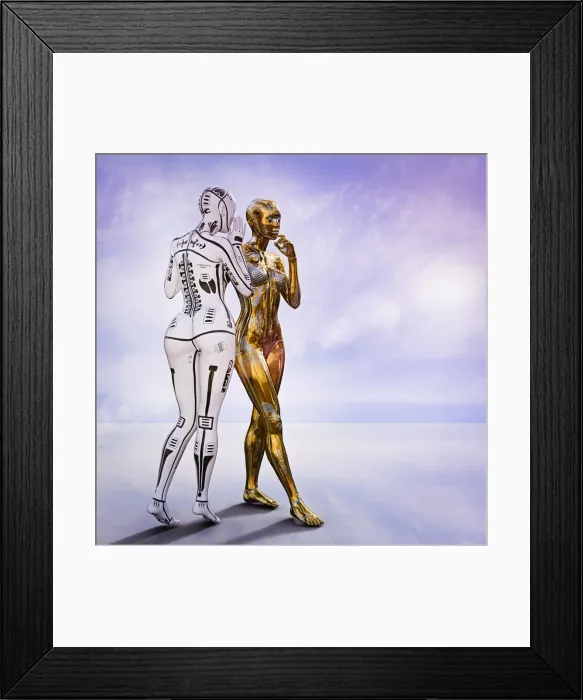 Framed Print : android, beauty, cloud, color image, concept, copy space, cyborg, day, digital native Framed Print : android, beauty, cloud, color image, concept, copy space, cyborg, day, digital native
