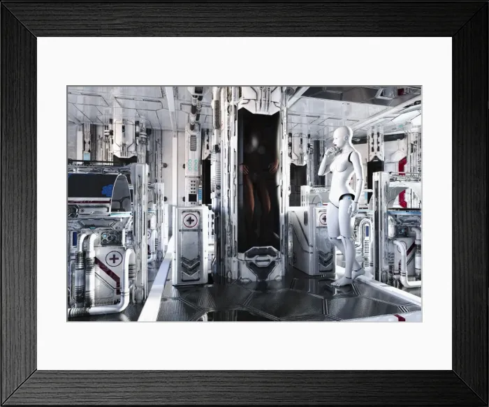 Framed Print : android, ar, augmented reality, beauty, chamber, color image, concept, cryo tube Framed Print : android, ar, augmented reality, beauty, chamber, color image, concept, cryo tube