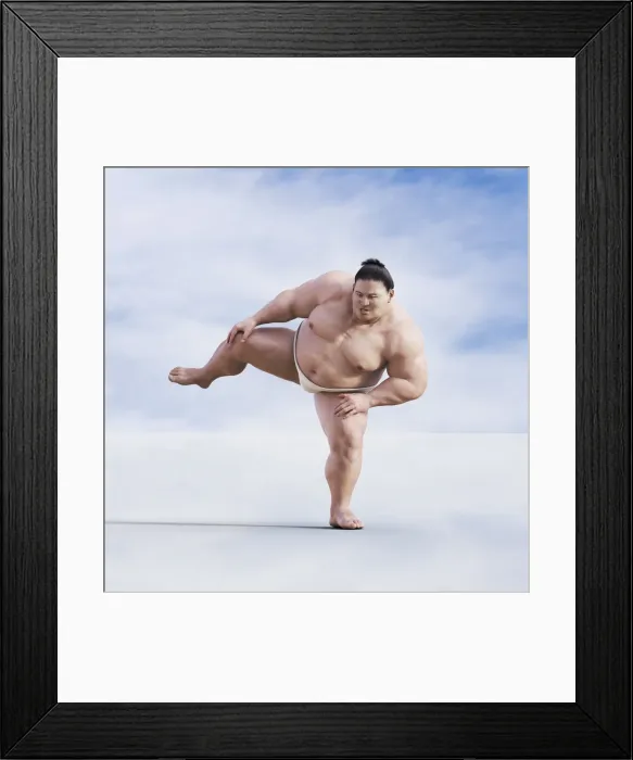 Framed Print : angry, ar, attitude, augmented reality, balance, balancing, bare chest, barefoot