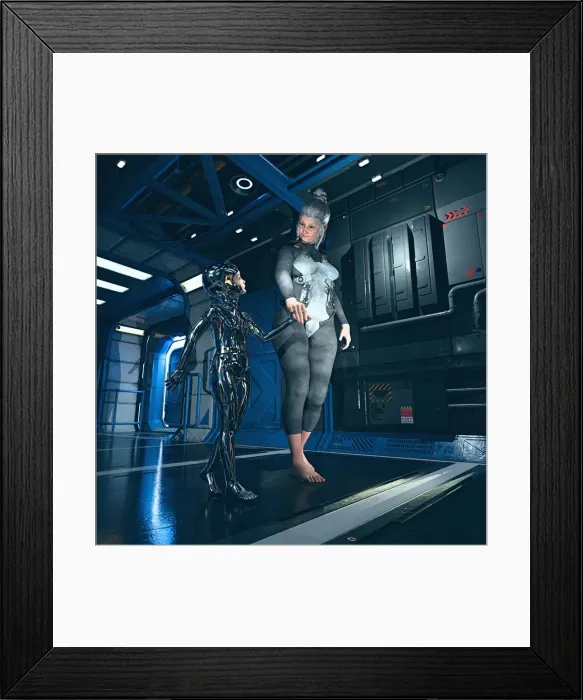 Framed Print : affection, android, ar, augmented reality, barefoot, body suit, bonding, childhood Framed Print : affection, android, ar, augmented reality, barefoot, body suit, bonding, childhood