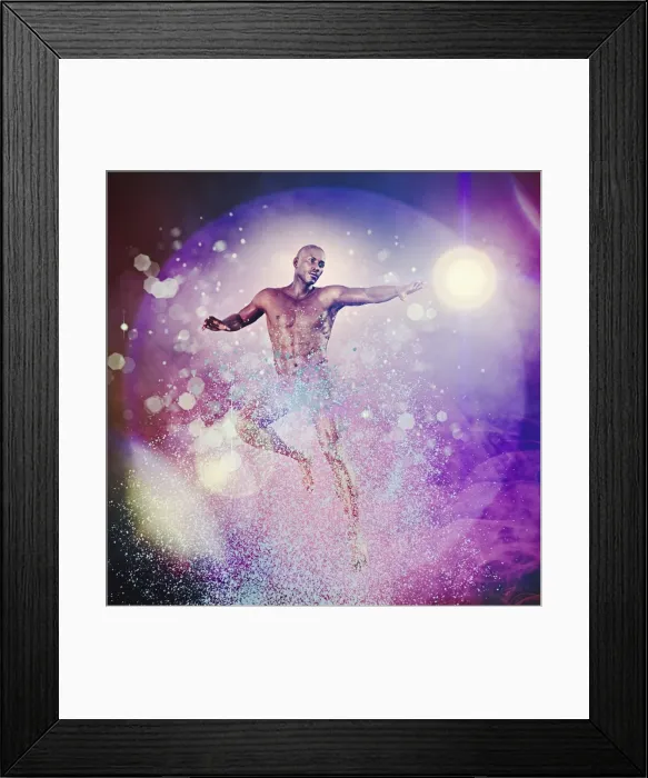 Framed Print : ar, augmented reality, bald, bare chest, challenge, color image, concept, copy space Framed Print : ar, augmented reality, bald, bare chest, challenge, color image, concept, copy space