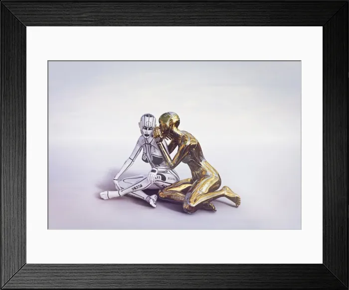 Framed Print : android, beauty, color image, concept, copy space, cyborg, digital native, droid