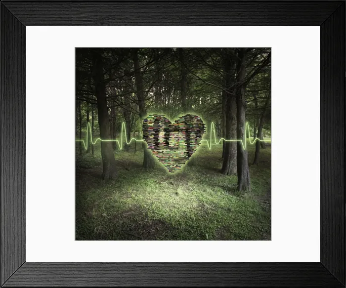 Framed Print : color image, concept, copy space, data, day, digital age, digital composite, digital distortion